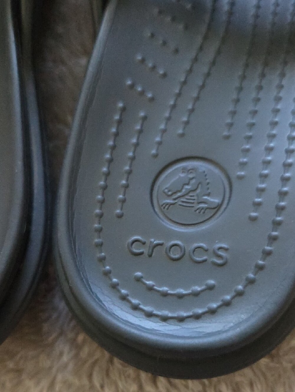 CROCS Women's Black Strappy Slip-On Sandals - Picture 2 of 6
